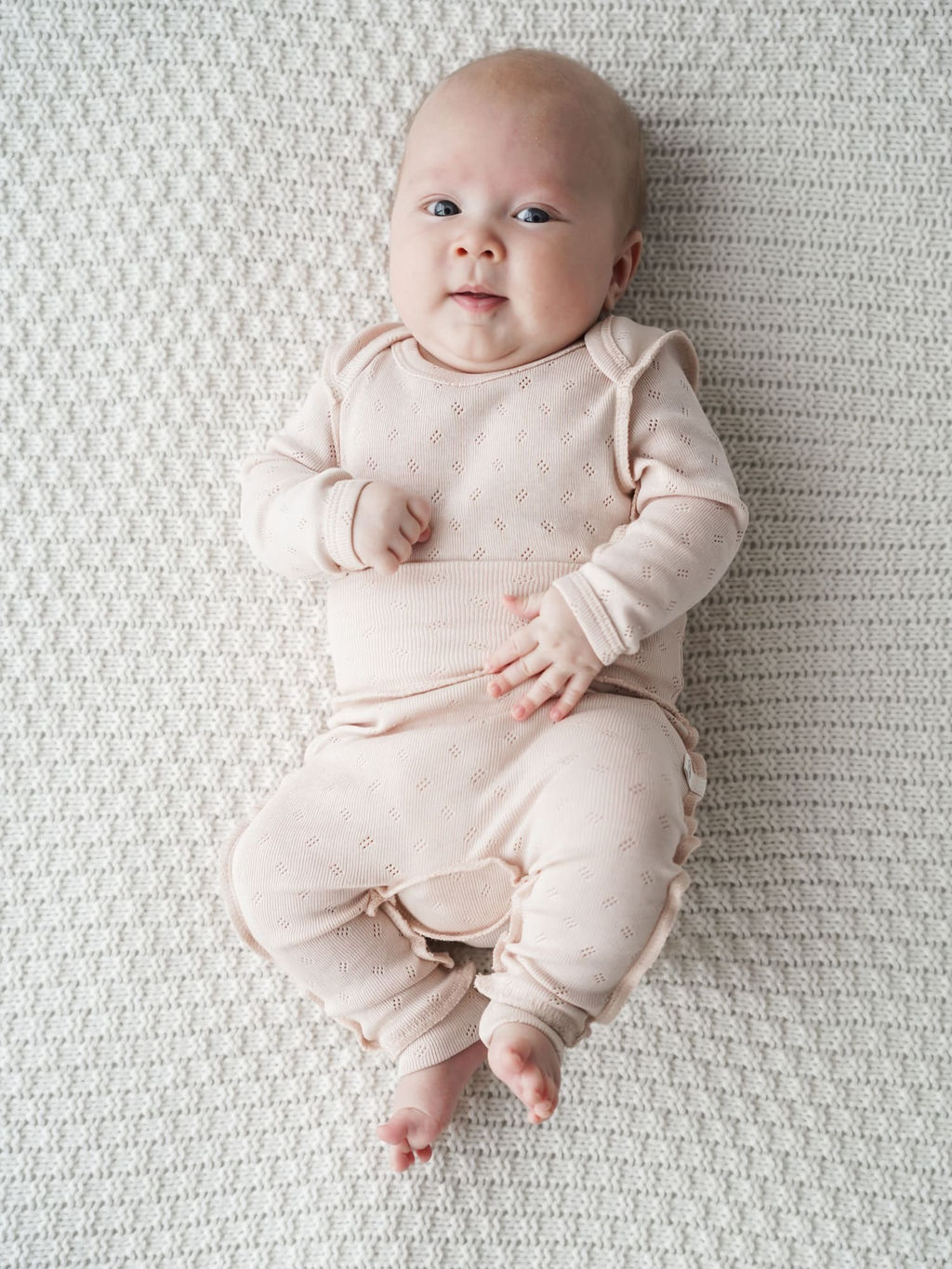 Ползунки Нюд из ажурного хлопка 0+ - Bungly фото 5