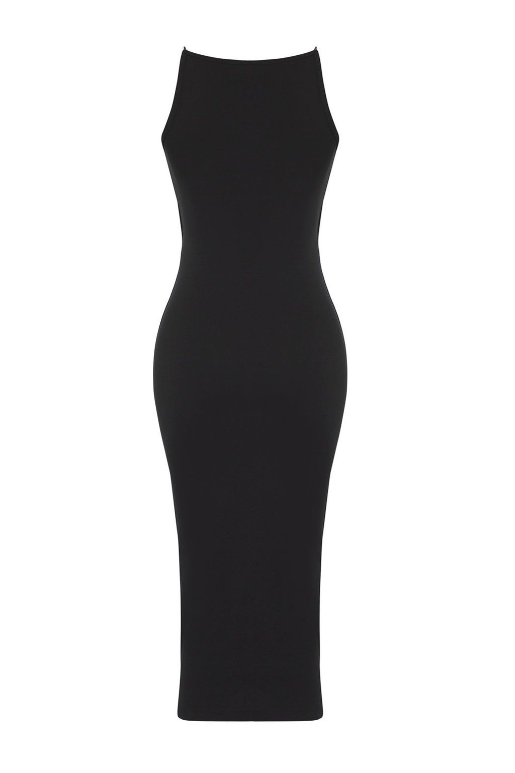 TRENDYOLMILLA K?rm?z? Vucuda Oturan Halter Yaka Fitilli Esnek Orme Midi Kalem Elbise TWOSS24EL00020  фото 15