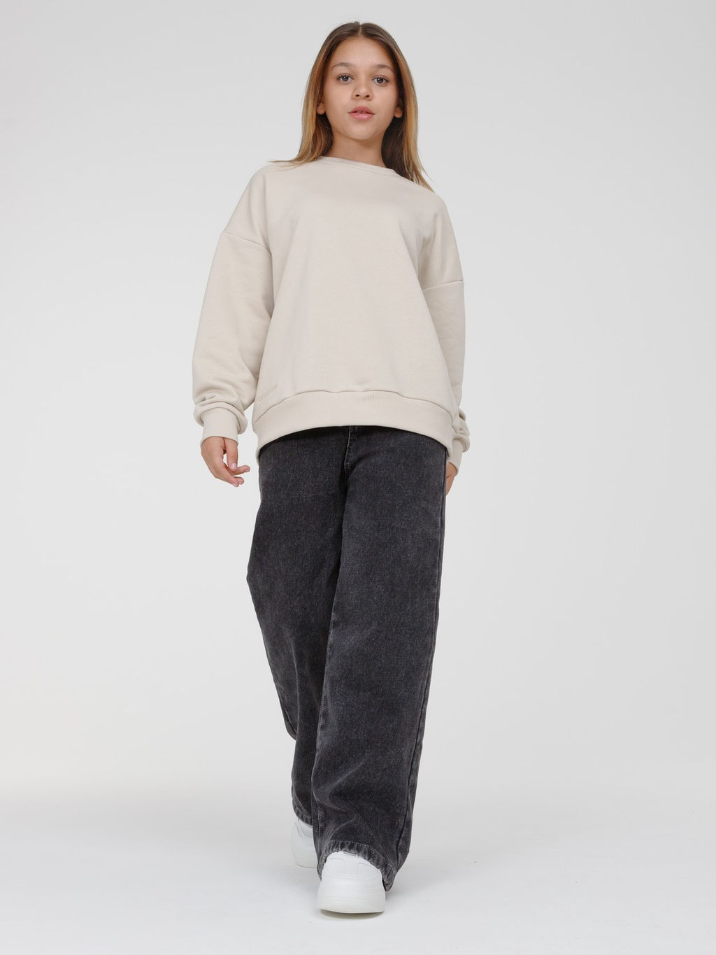 Джинсы-трубы утеплённые для девочек - Синий мир фото 3