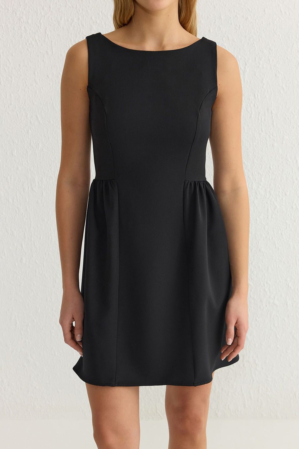 TRENDYOLMILLA Siyah A Kesim Etegi Hacimli Mini Dokuma Elbise TWOSS25EL00320 фото 8