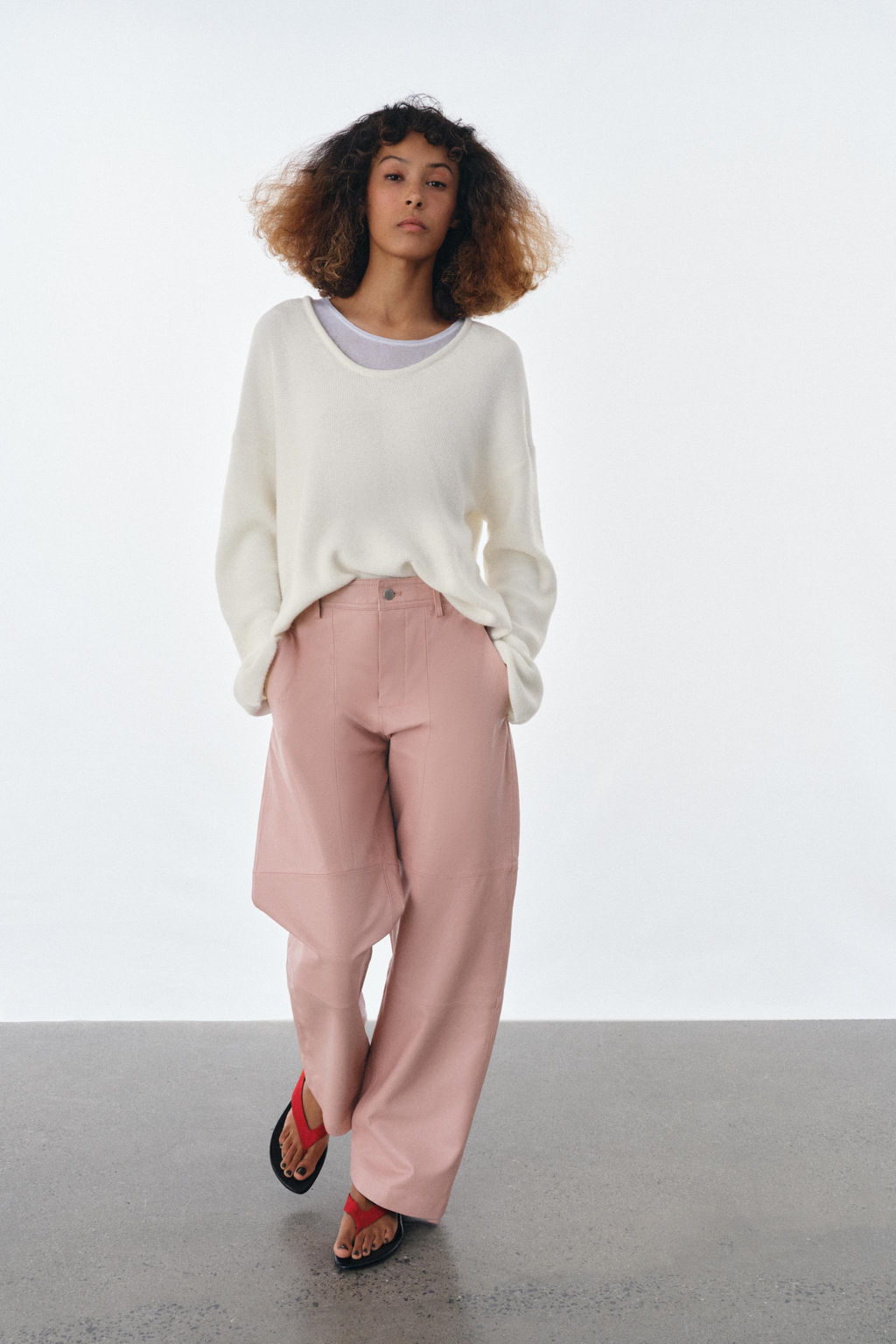 PANTAL?N PIEL 100% ZW COLLECTION LIMITED EDITION / Rosa