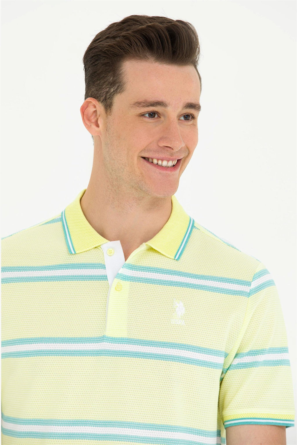 Мужская светло-желтая футболка - U.s. polo assn фото 3