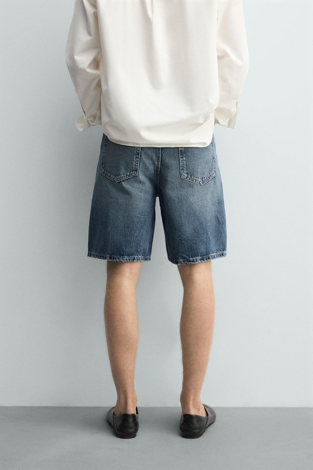 BERMUDA DENIM STRAIGHT FIT / Azul - Zara фото 3