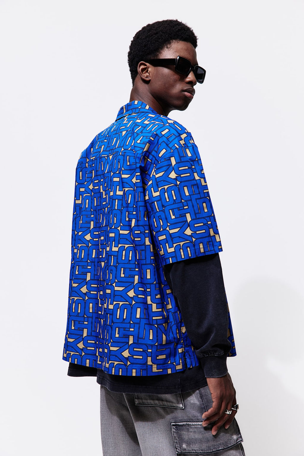 Camisa resort estampada Oversized Fit - H&m фото 5