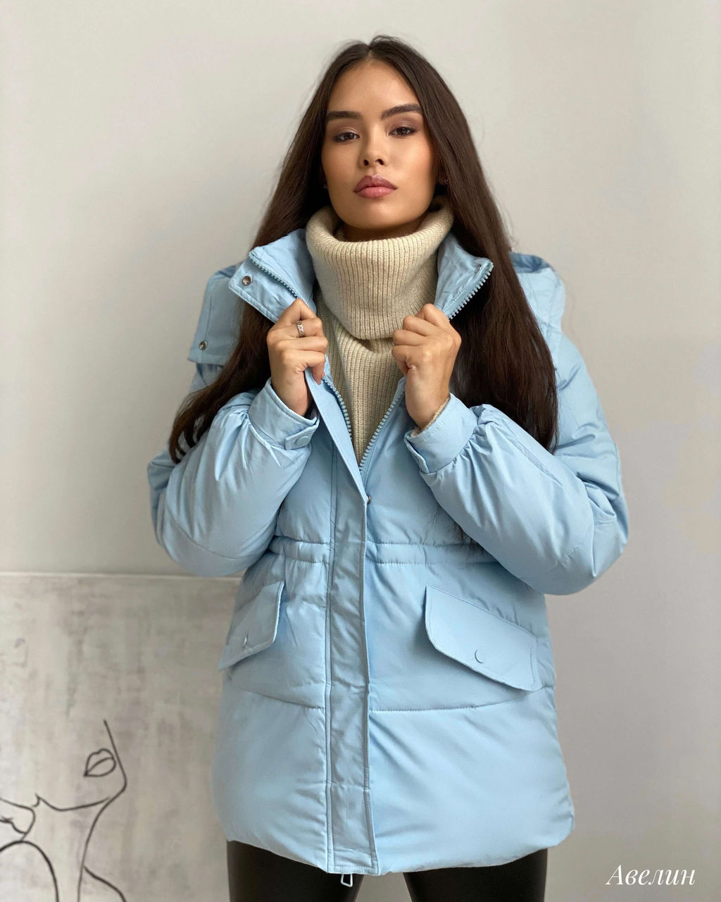 Куртка Авелин (голубой) - Nadi bordo фото 2