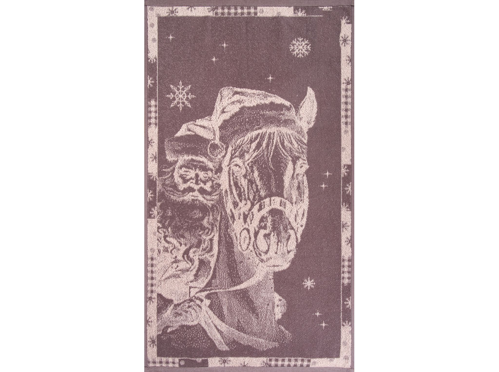 Полотенце махровое 6с103.412ж1 Мороз-наездник(т.с.мальв1) 50х90см