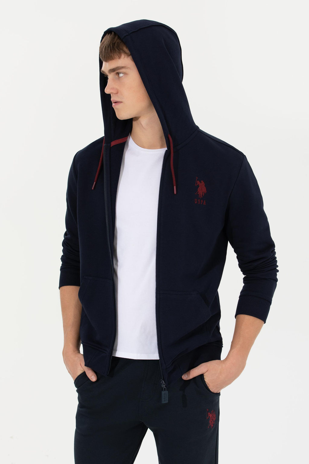 Кардиган U.S. Polo Assn мужской темно-синий хлопок  фото 13