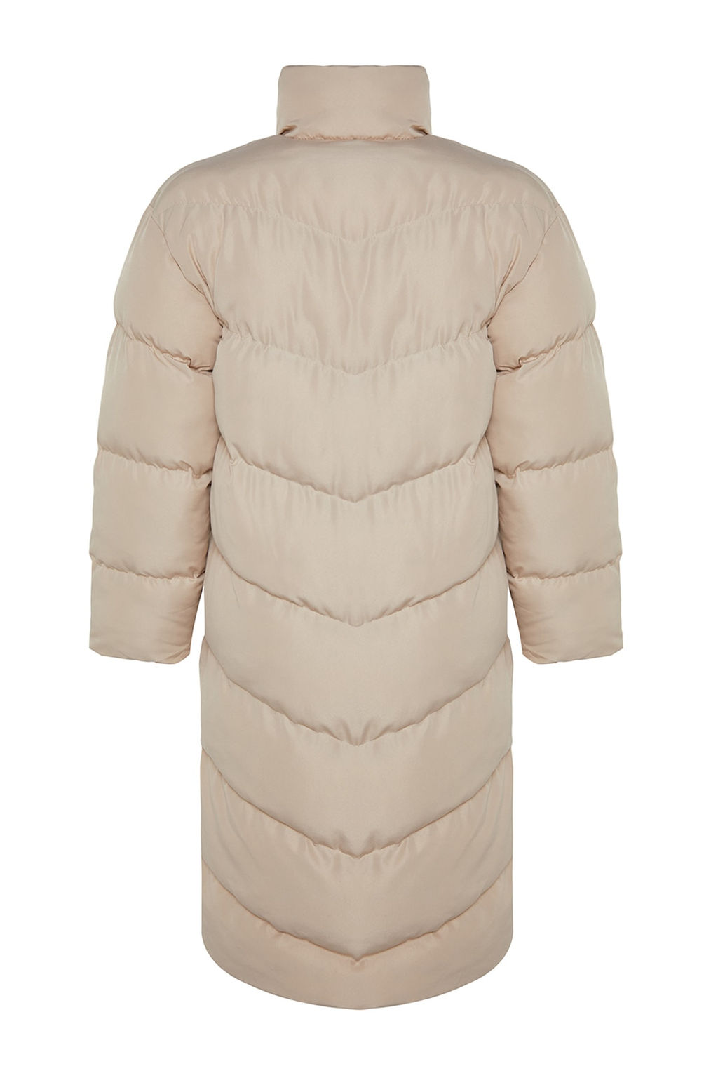 TRENDYOLMILLA Bej Regular Yandan Fermuar Detayl? Su Itici Uzun Sisme Mont TWOAW24MO00049 фото 17