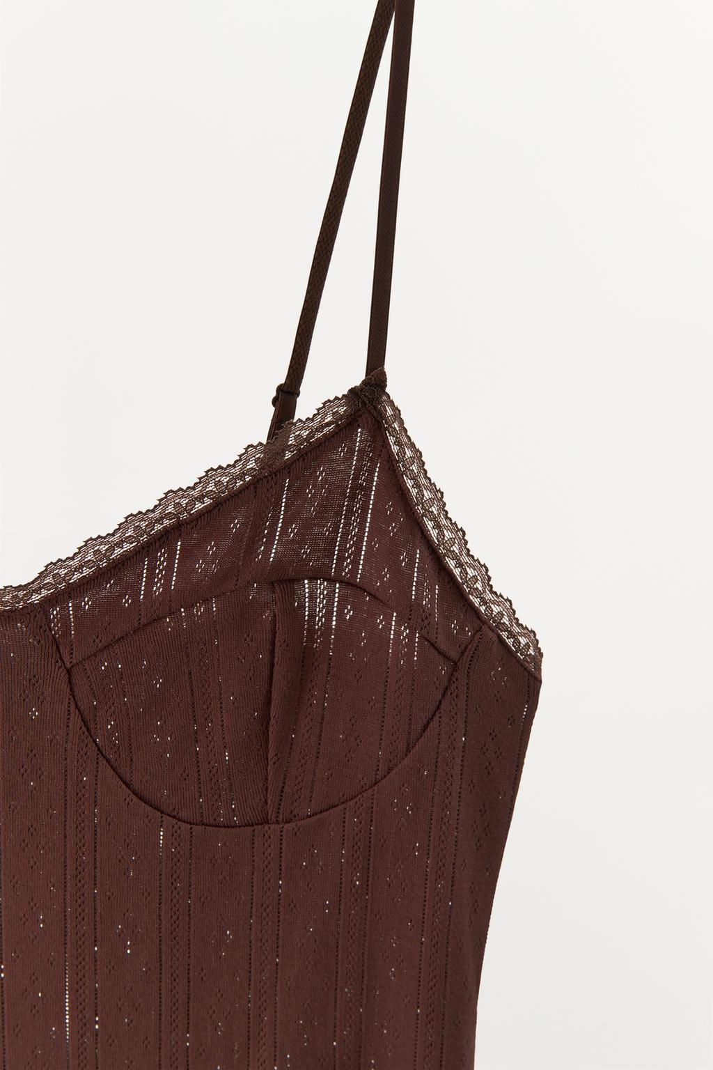 POINTELLE DRESS WITH SEAMS - Zara фото 7