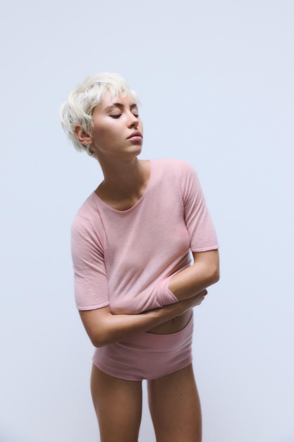 100% WOOL T-SHIRT - Zara фото 4