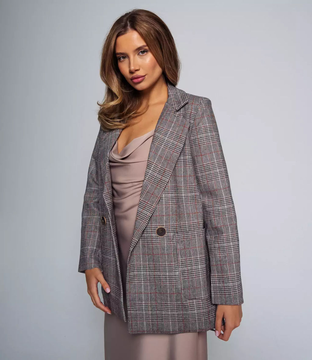 Пиджак #КТ1958 (1), серый