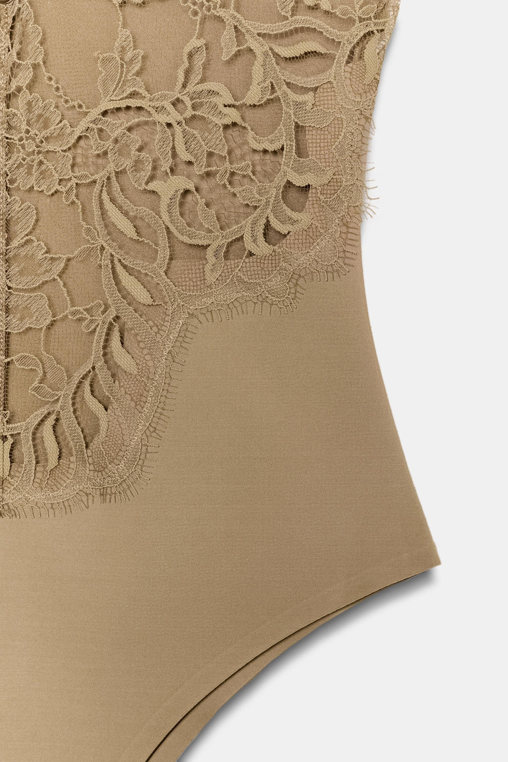 BODY POLIAMIDA ENCAJE / Verde Oliva - Zara фото 12