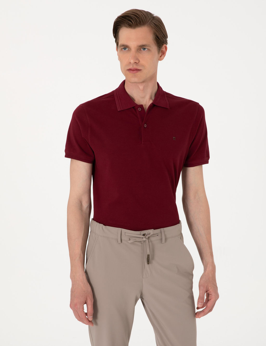 Bordo Slim Fit Basic Ti__rt
