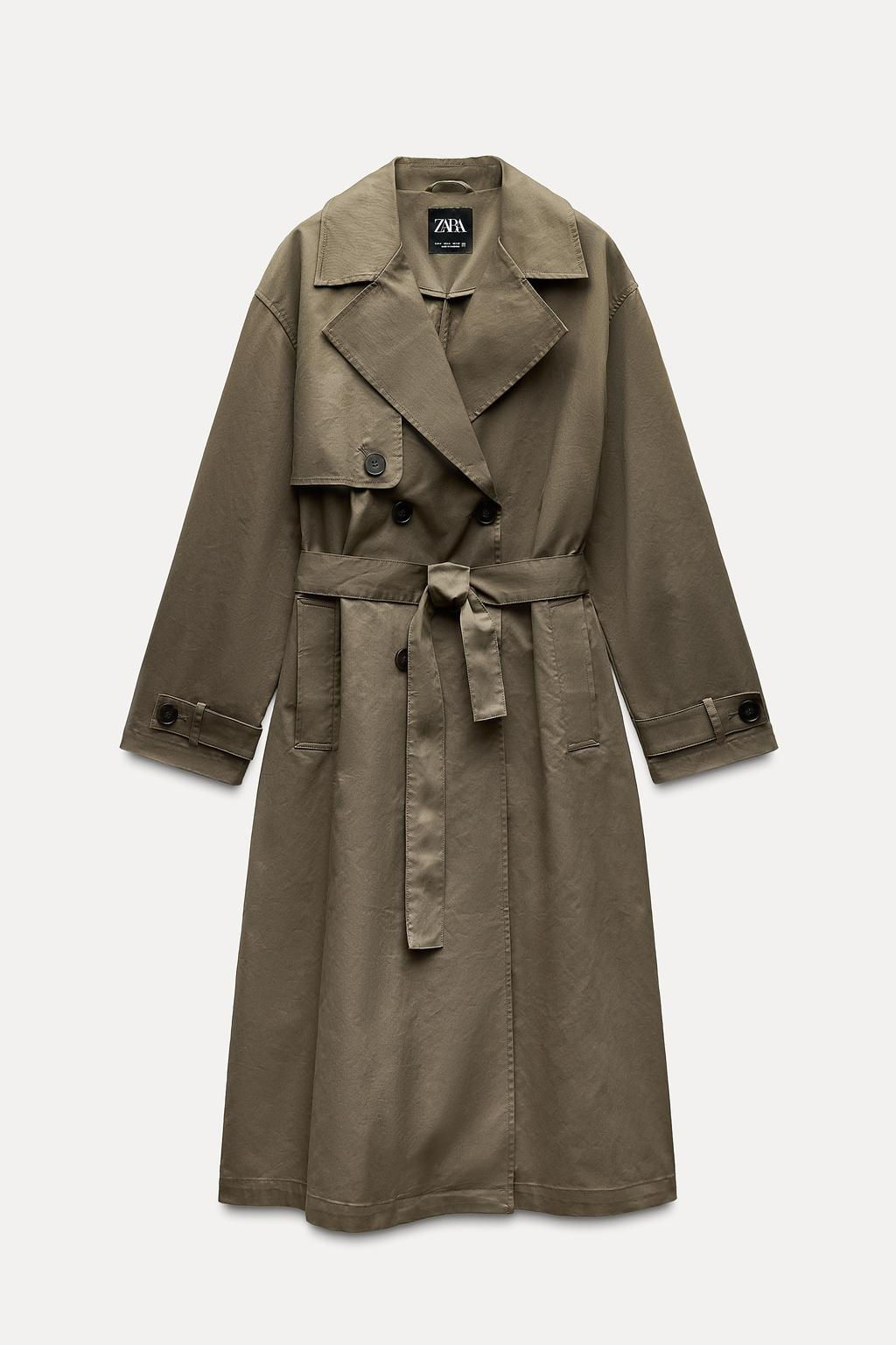 LONG TRENCH COAT WITH BELT - Zara фото 12