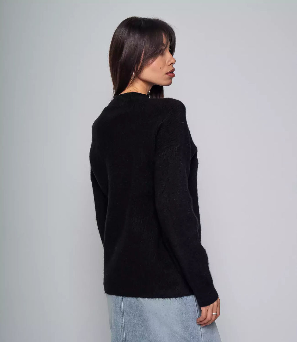 Свитер #КТ773, чёрный