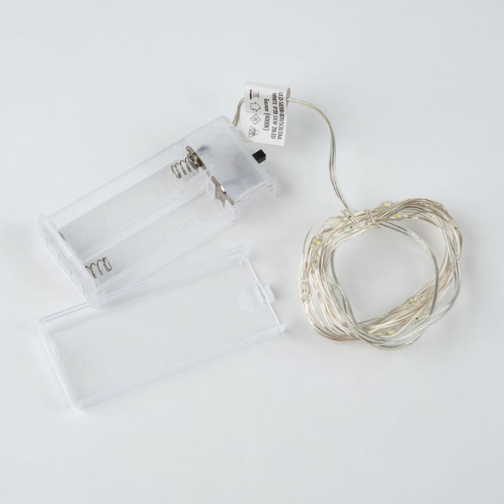 ULD-S0200-020/SСB/2AA WHITE IP20 DEW Гирлянда светодиодная Роса на батарейках 2AA (не в/к), 2м. 20 светодиодов. Белый свет. Провод медный. TM Uniel - Volpe фото 4