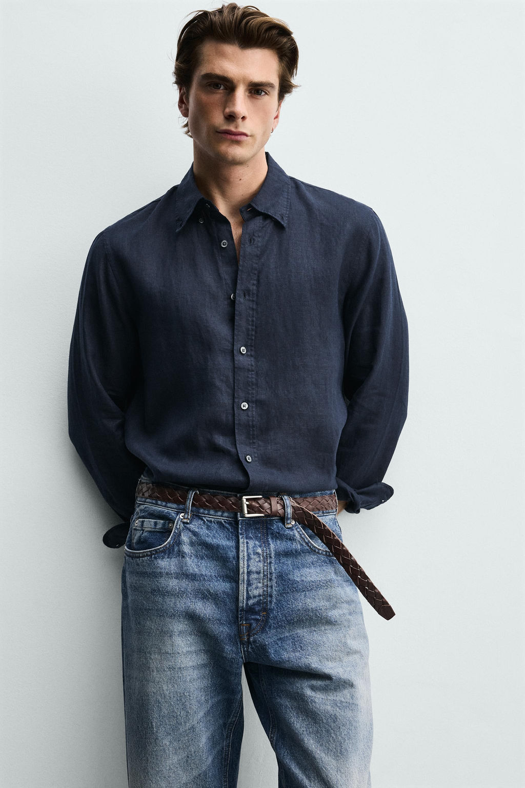 CAMISA REGULAR FIT 100% LINO / Blanco - Zara фото 6