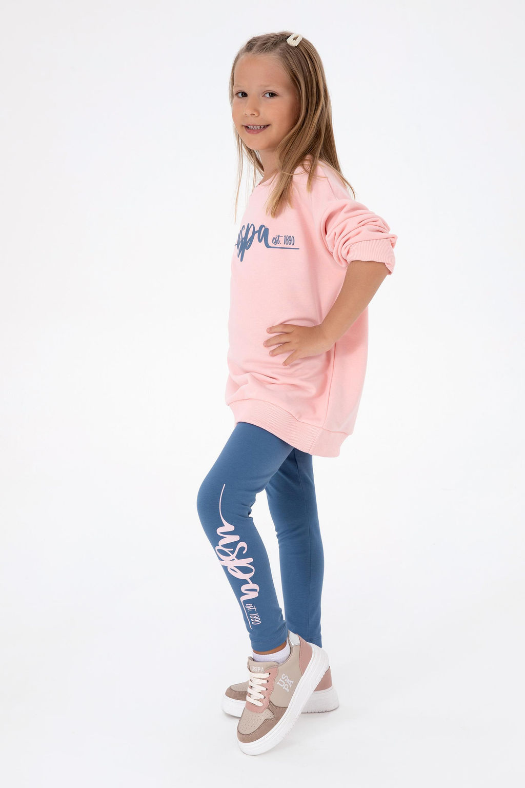 K_z _ocuk A__k Pembe Pijama Tak_m_ Sepette S_rpriz _ndirim - U.s. polo assn фото 3