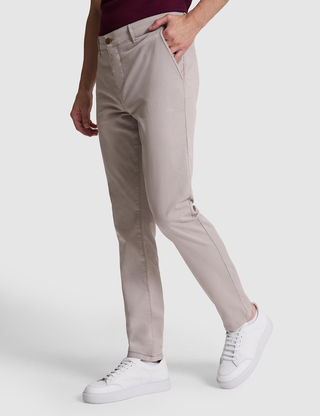 Vizon Slim Fit Pamuk Kar___ml_ Kanvas Pantolon