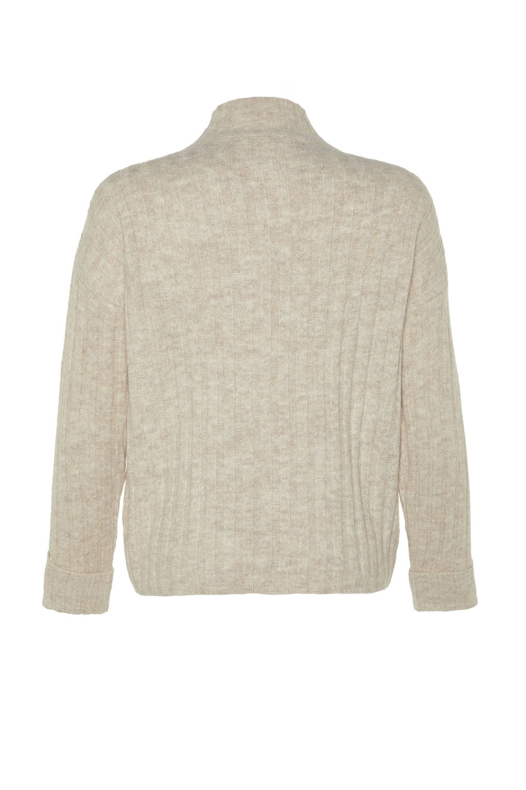 Sar? Genis Kal?p Yumusak Dokulu Dik Yaka Triko Kazak TWOAW21KZ0783 - Trendyolmilla фото 12