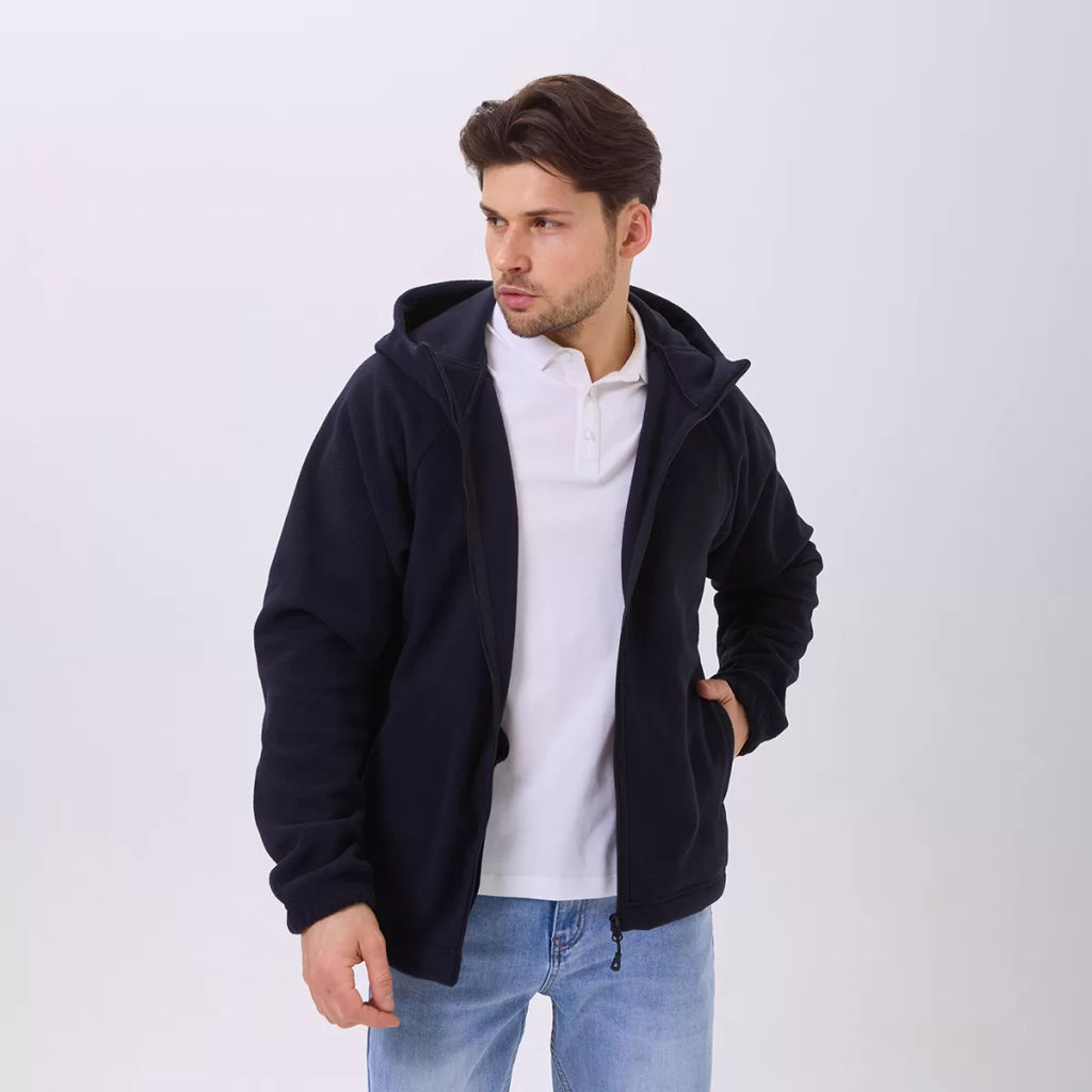 RODOS Толстовка на молнии мужская флис М-322 Черный  фото 26