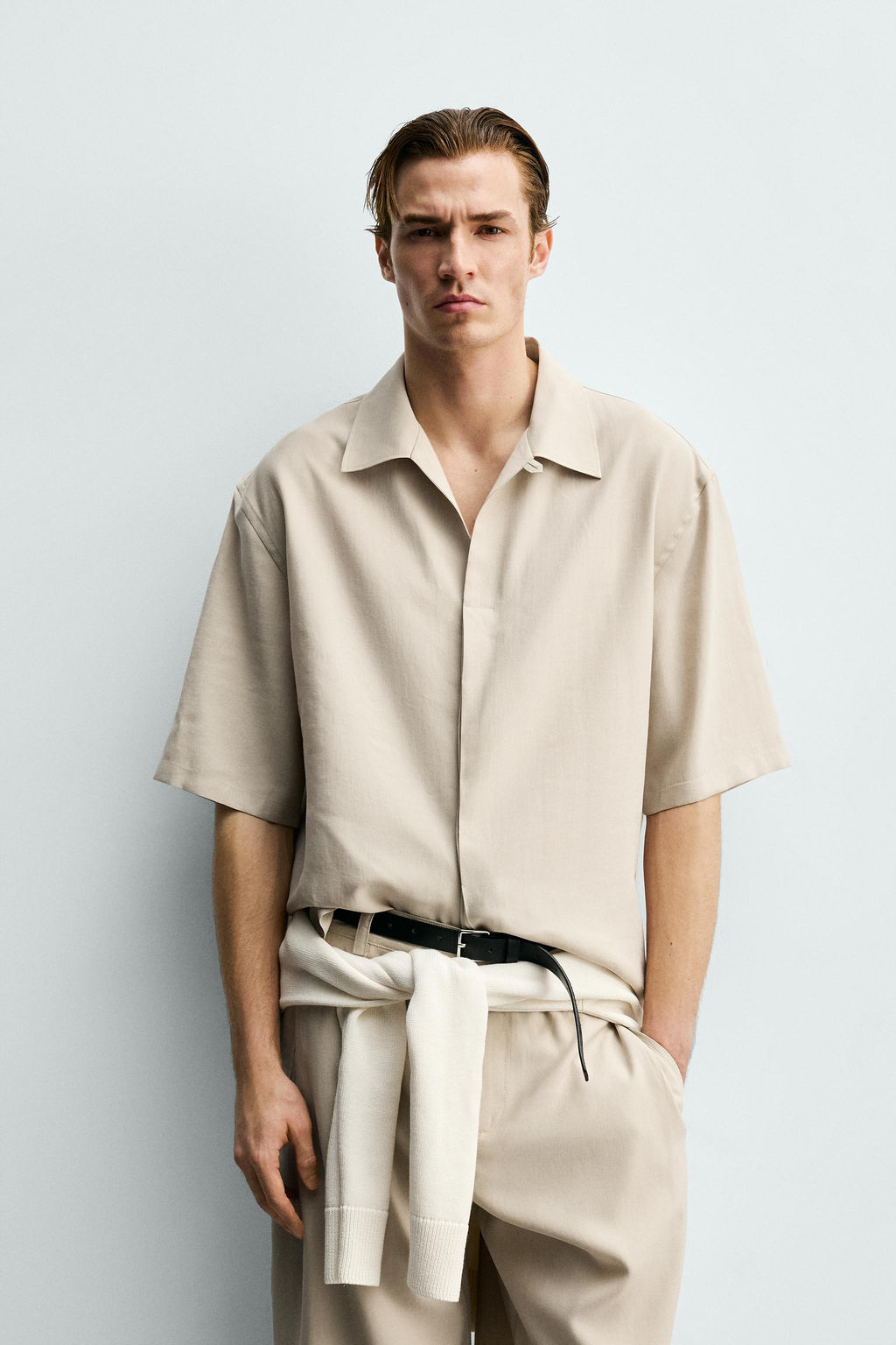 CAMISA FLUIDA RELAXED FIT / Crudo - Zara фото 2