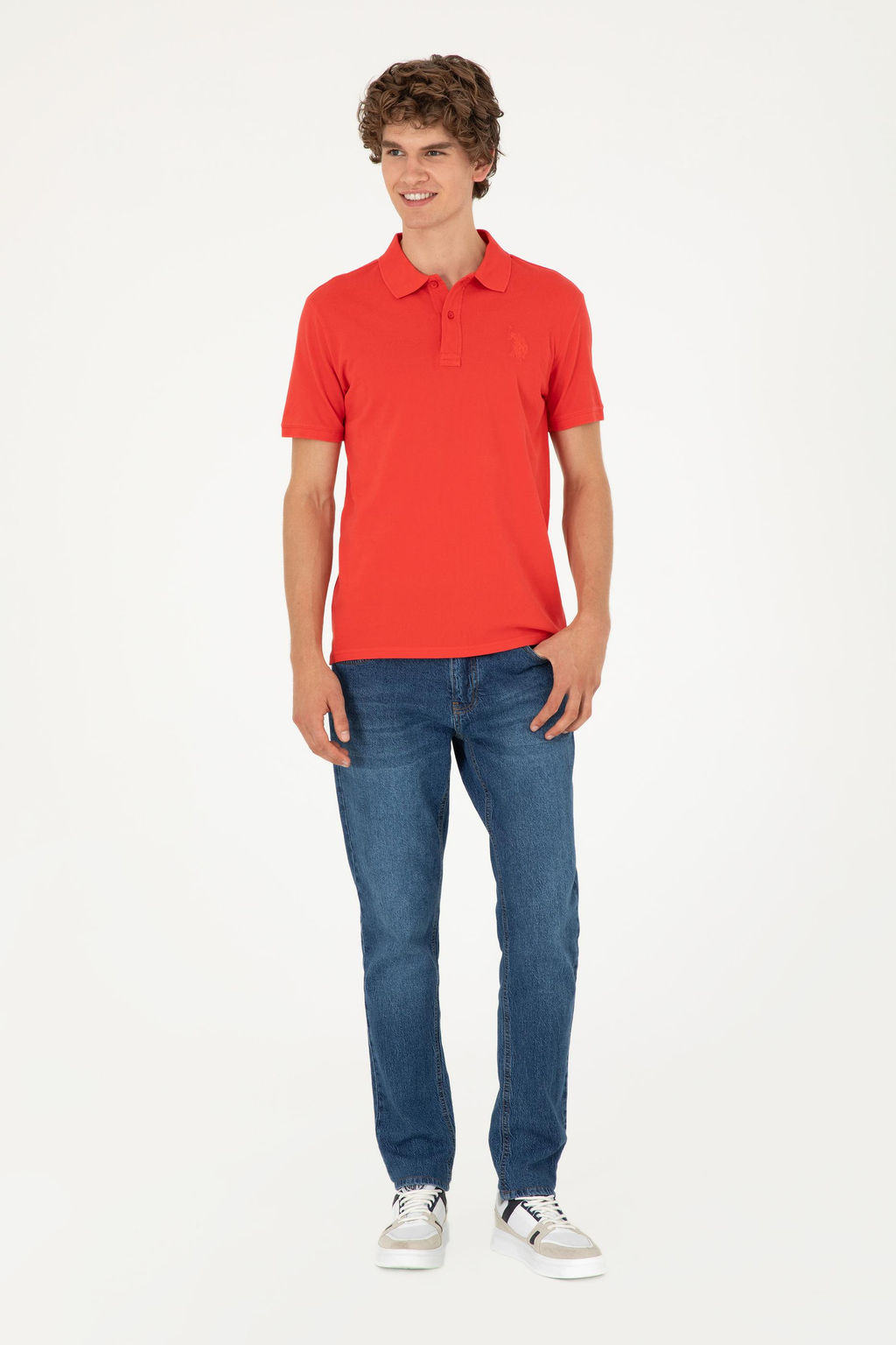 Мужская красная базовая футболка Неожиданная скидка в корзине - U.s. polo assn фото 4