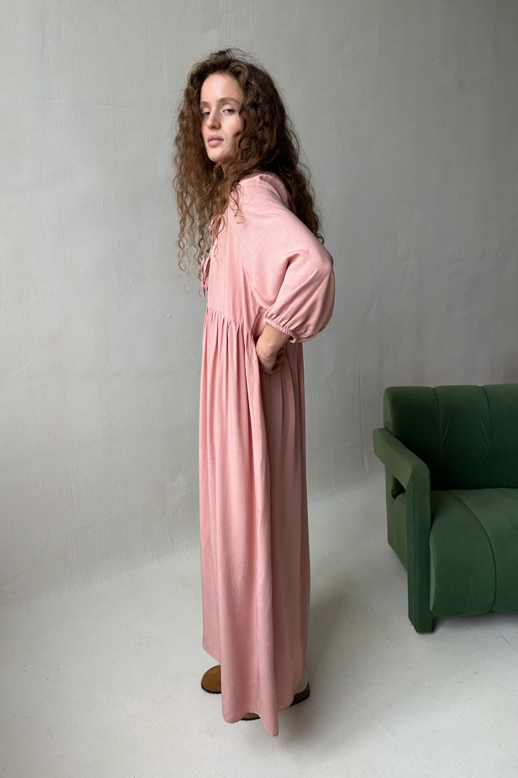 Платье женское MOON085/08/Пудровый