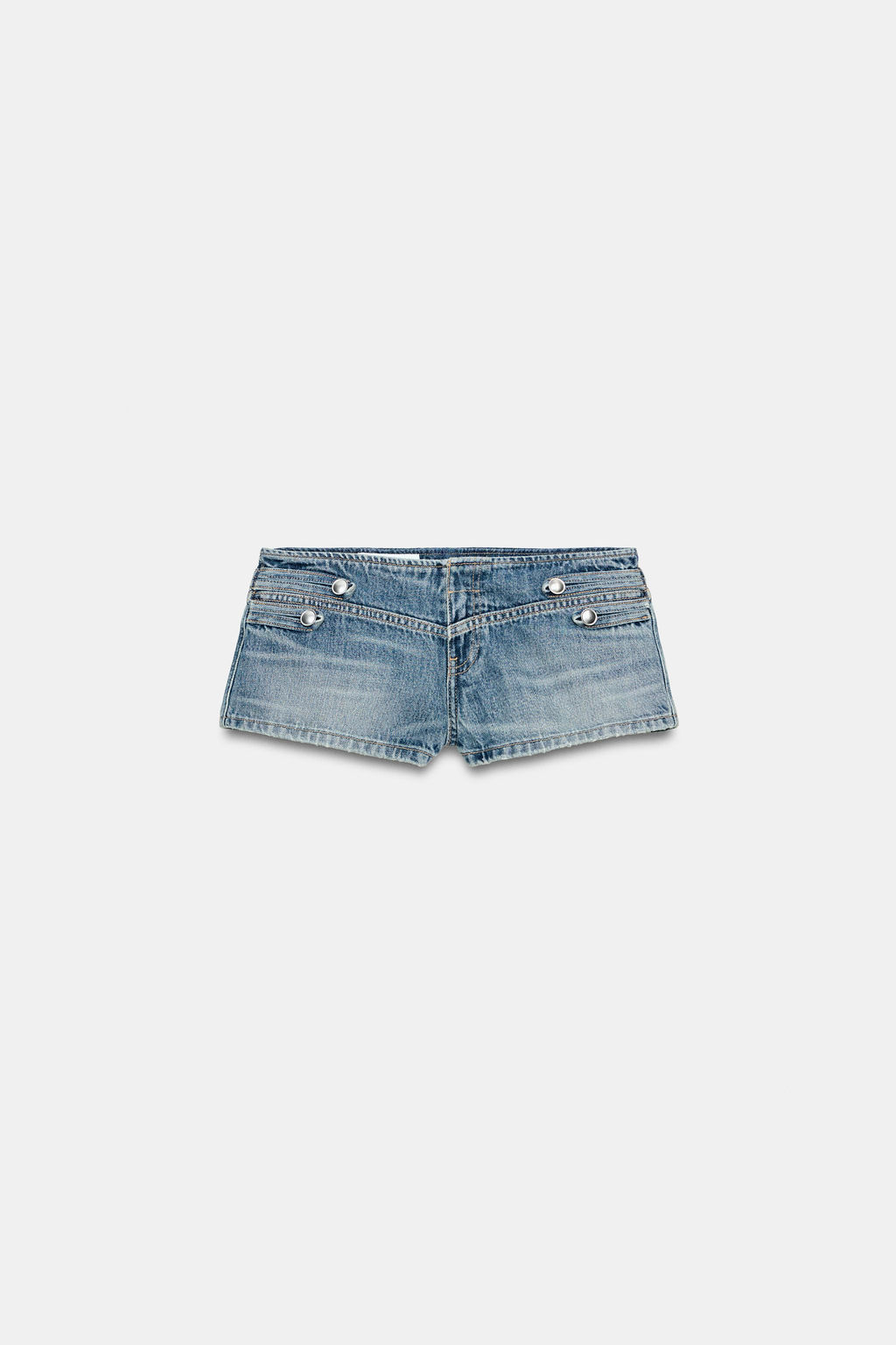 SHORTS MINI DENIM TRF TIRO BAJO / Azul - Zara фото 5