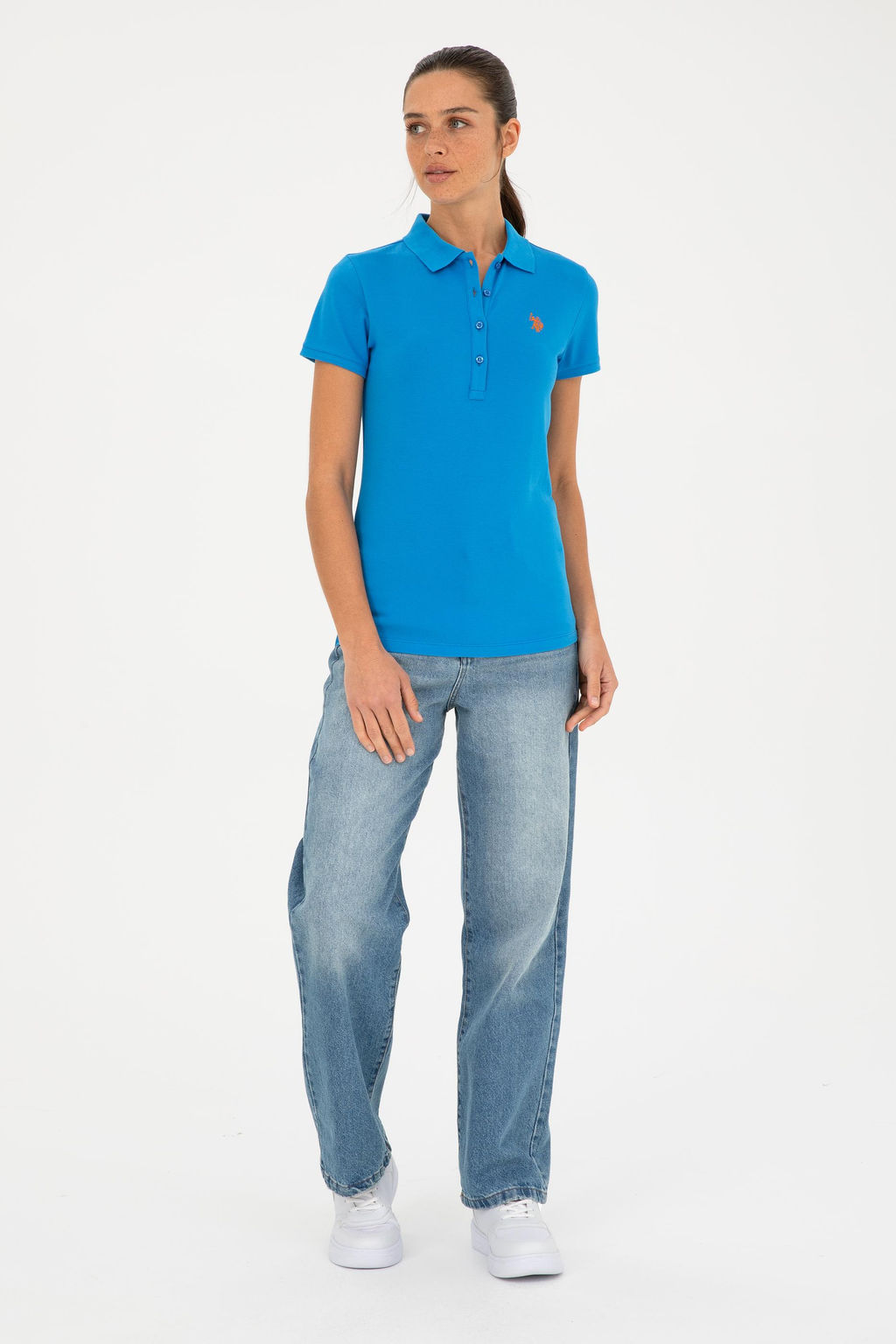 Женская базовая футболка Saks Неожиданная скидка в корзине - U.s. polo assn фото 4