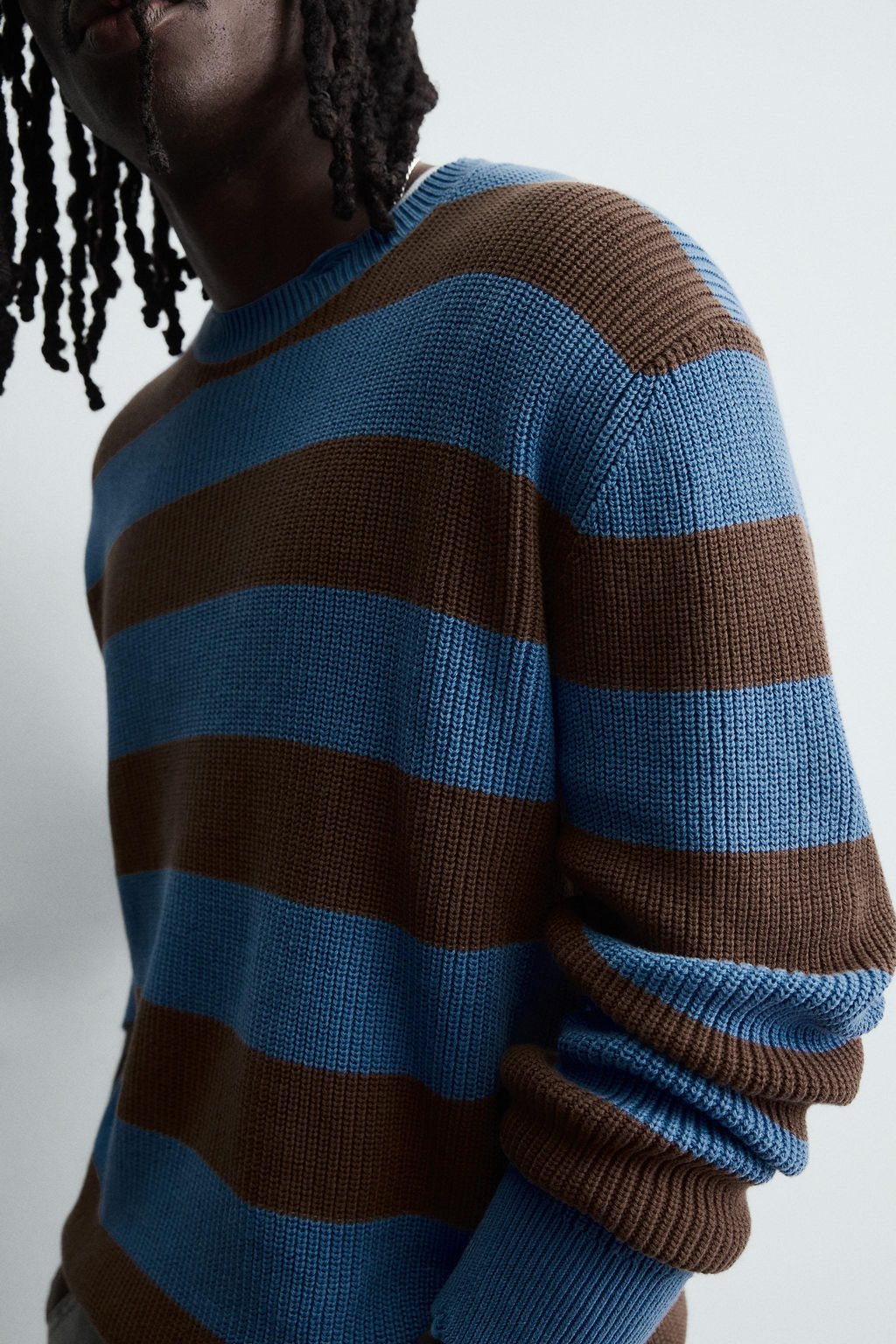 STRIPED PURL KNIT SWEATER - Zara фото 6