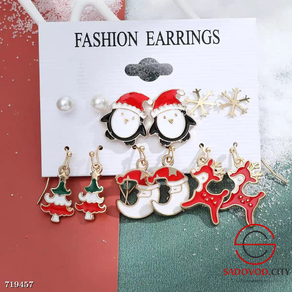 Новогодние серьги 6 пар - Bruno фото 2