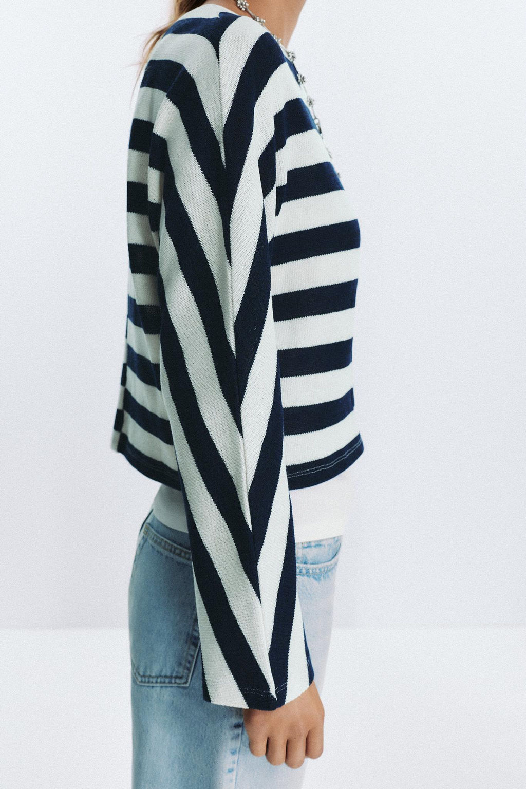 STRIPED BATWING SLEEVE TOP - Zara фото 14