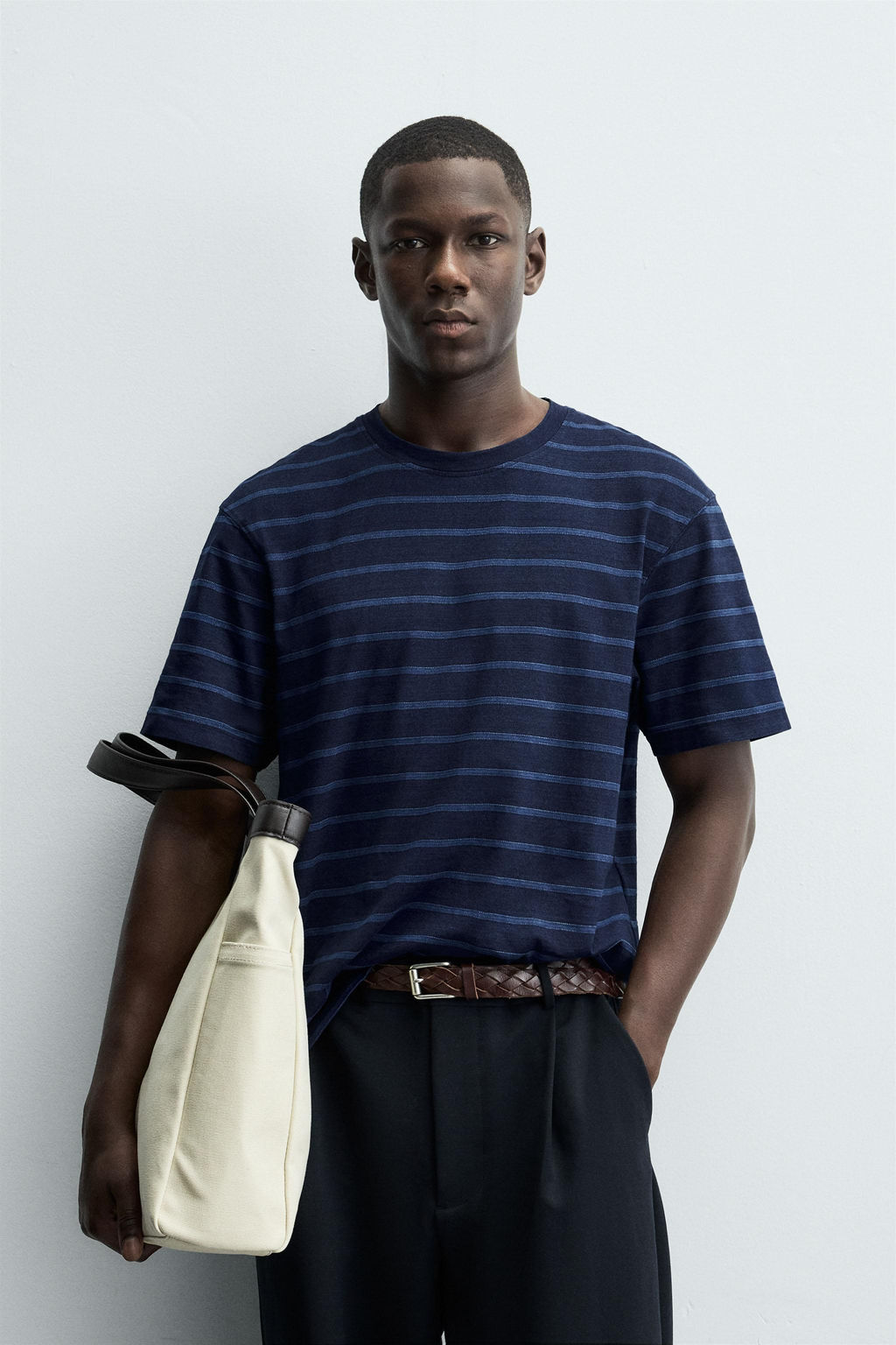 JACQUARD STRIPE T-SHIRT - Zara фото 2