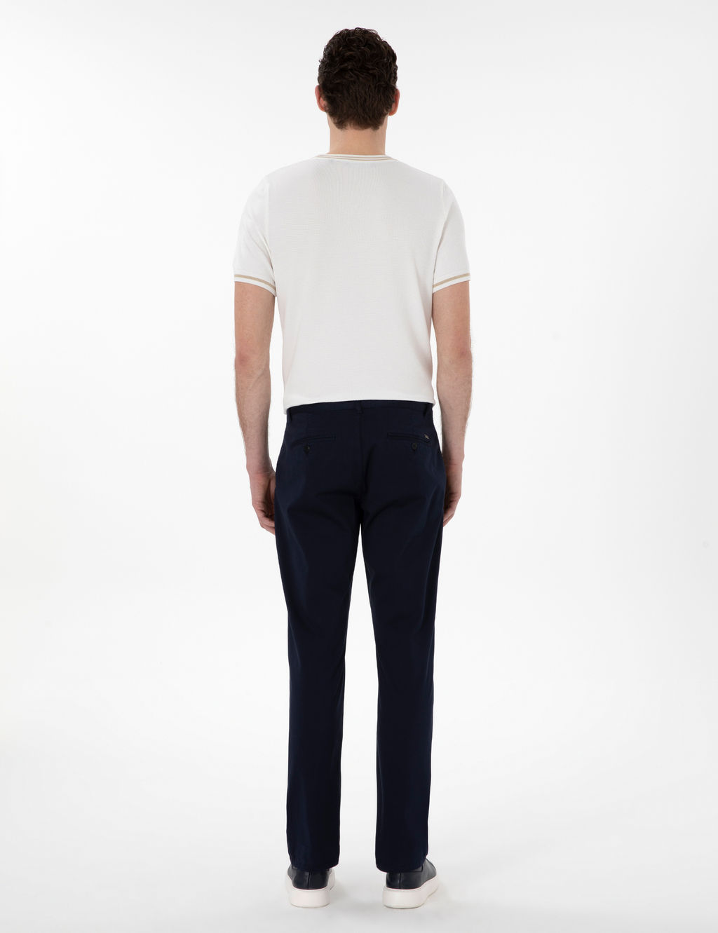 Lacivert Regular Fit Basic Kanvas Pantolon