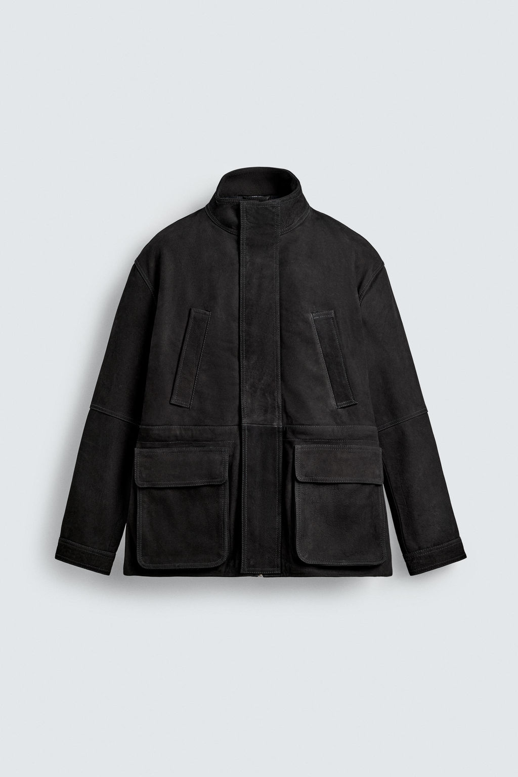 LEATHER RELAXED FIT PARKA - Zara фото 15