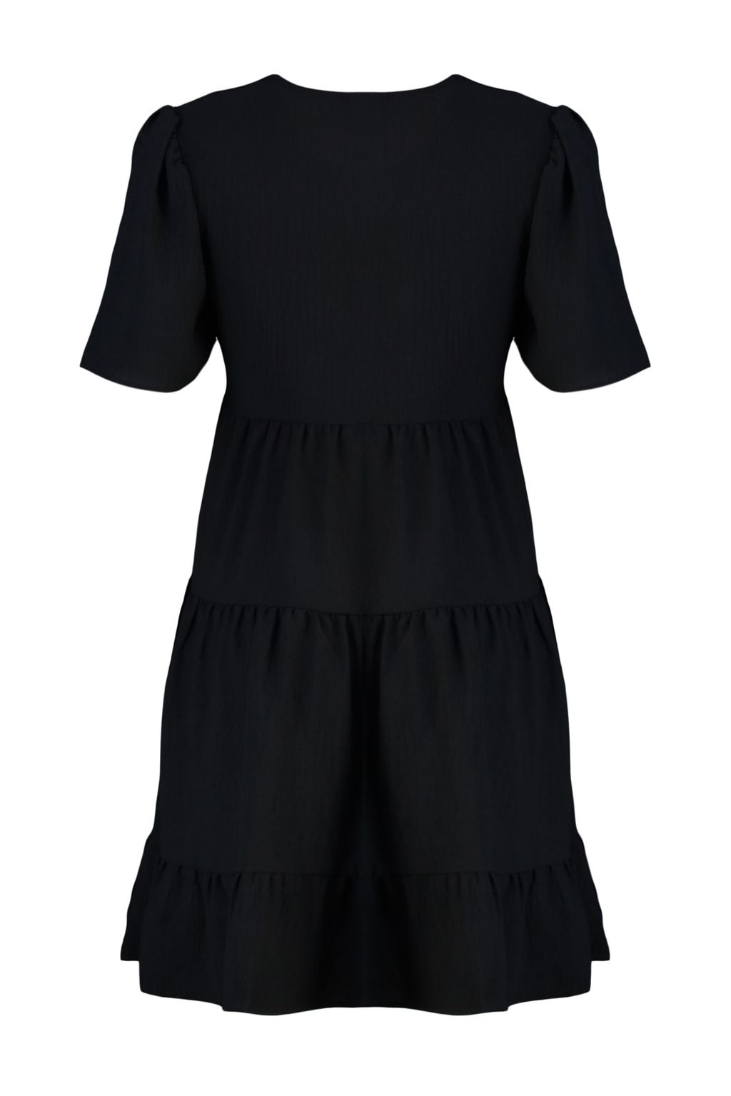 TRENDYOLMILLA Siyah Genis Kesim Mini Dokuma Elbise TWOSS20EL0400  фото 8