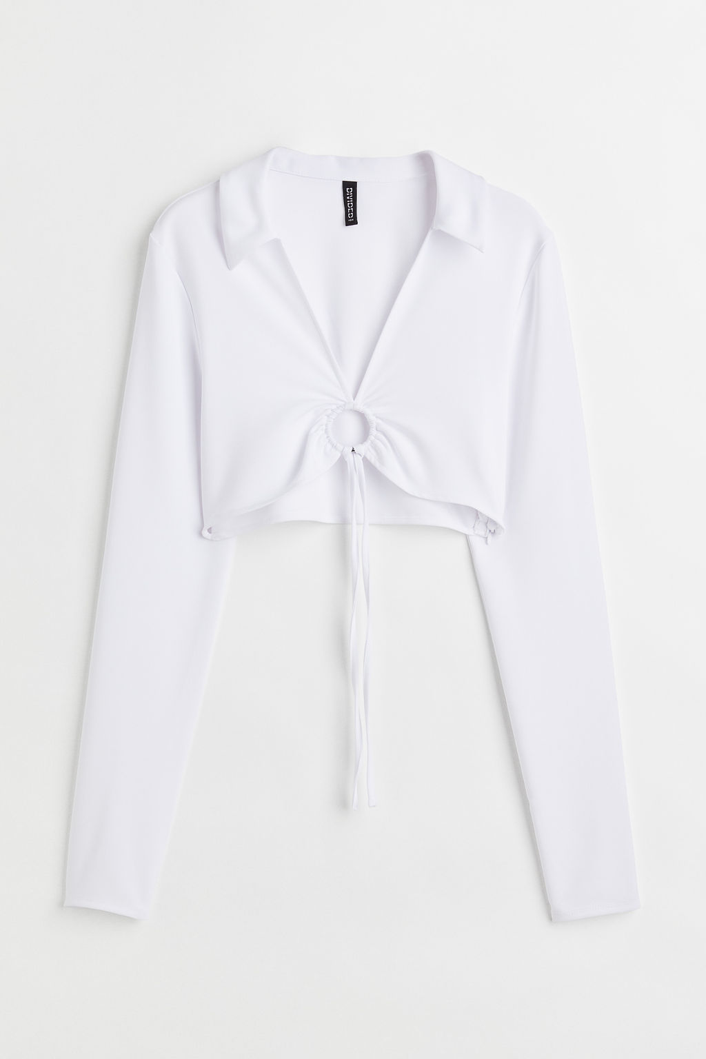 Top cropped con cuello camisero - H&m фото 3