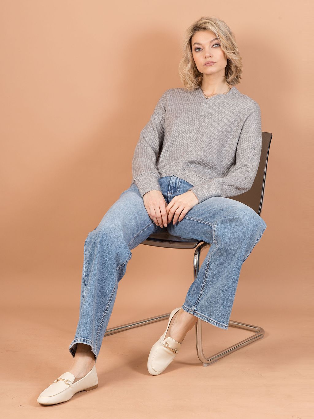 Джемпер с фигурной линией низа - Stilla фото 7