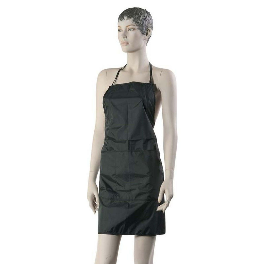 Dewal Фартук мастера для окрашивания с боковыми затяжками BB04B, 76 x 65 см, черный  фото 2