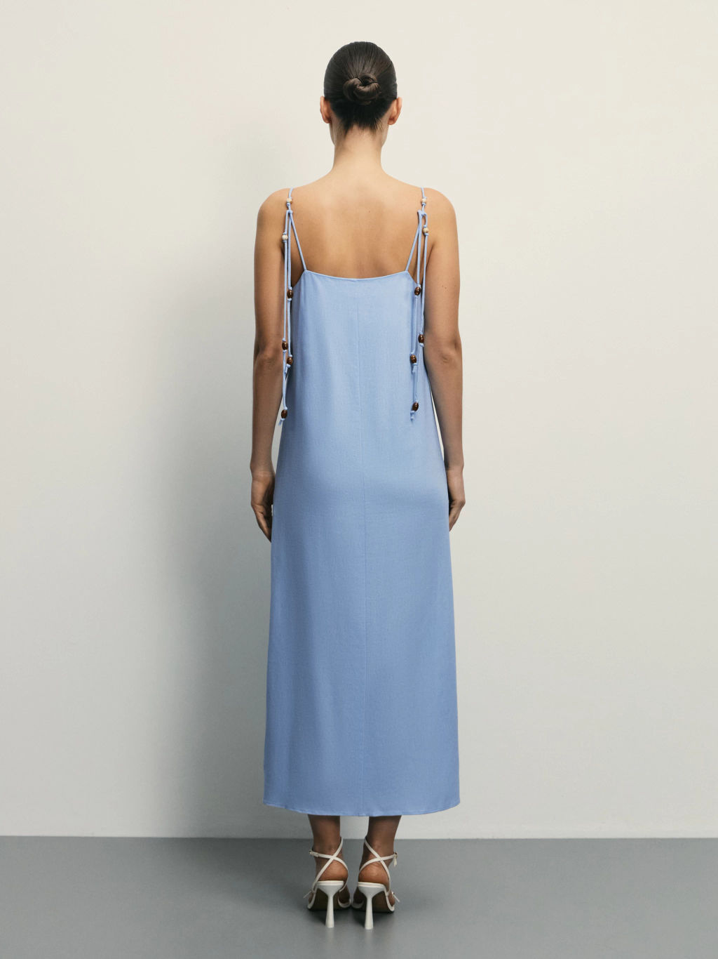 Сарафан изо льна с декоративными бусинами / Zarina фото 6