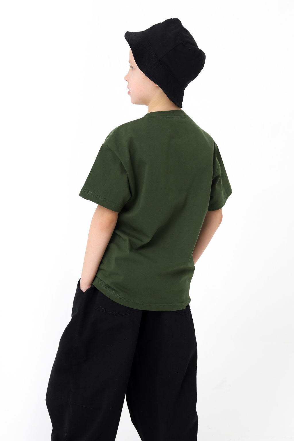 Футболка с лампасом, хаки - Inzibe фото 5