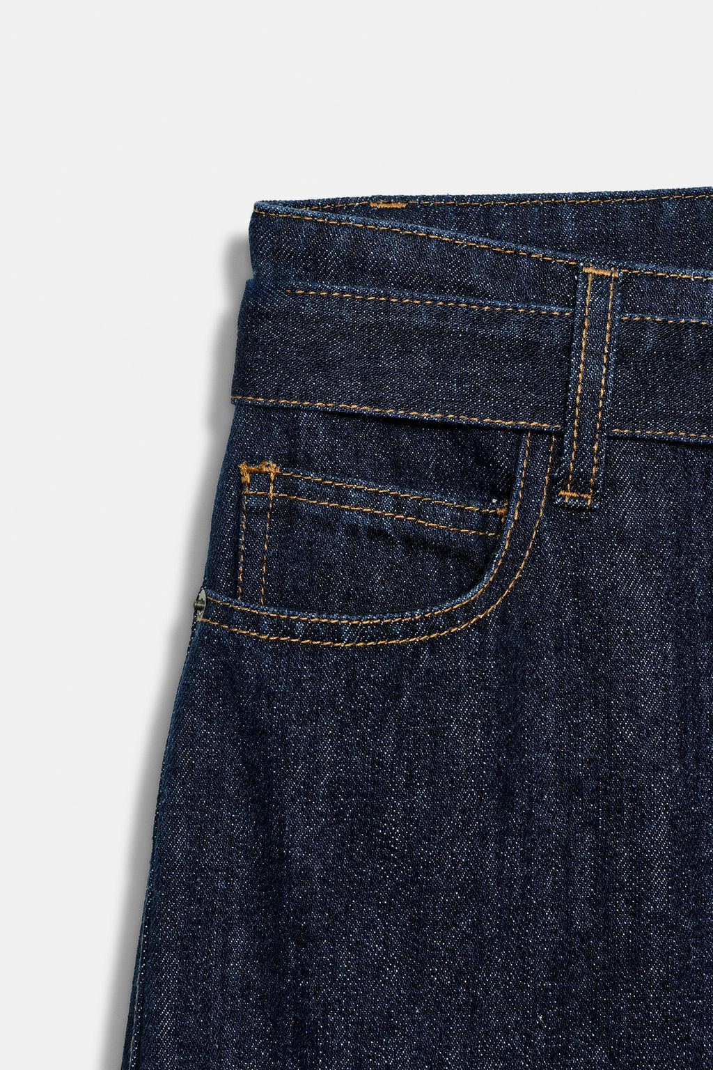 ZW COLLECTION WIDE-LEG HIGH-WAIST BELTED JEANS - Zara фото 26