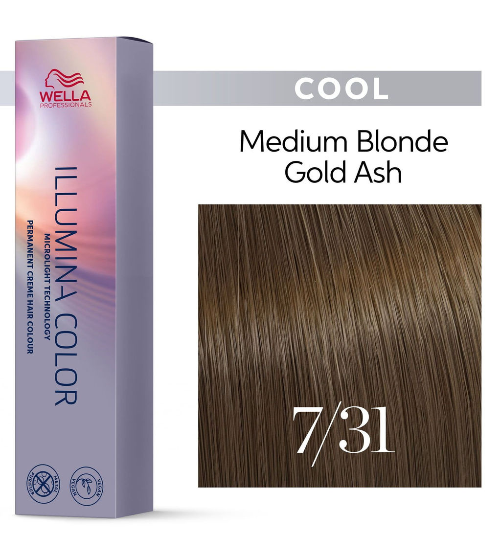 Illumina Color 7/31 Блонд золотисто-пепельный, Wella Professionals