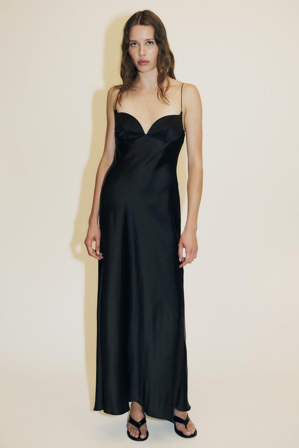 LONG SATIN DRESS