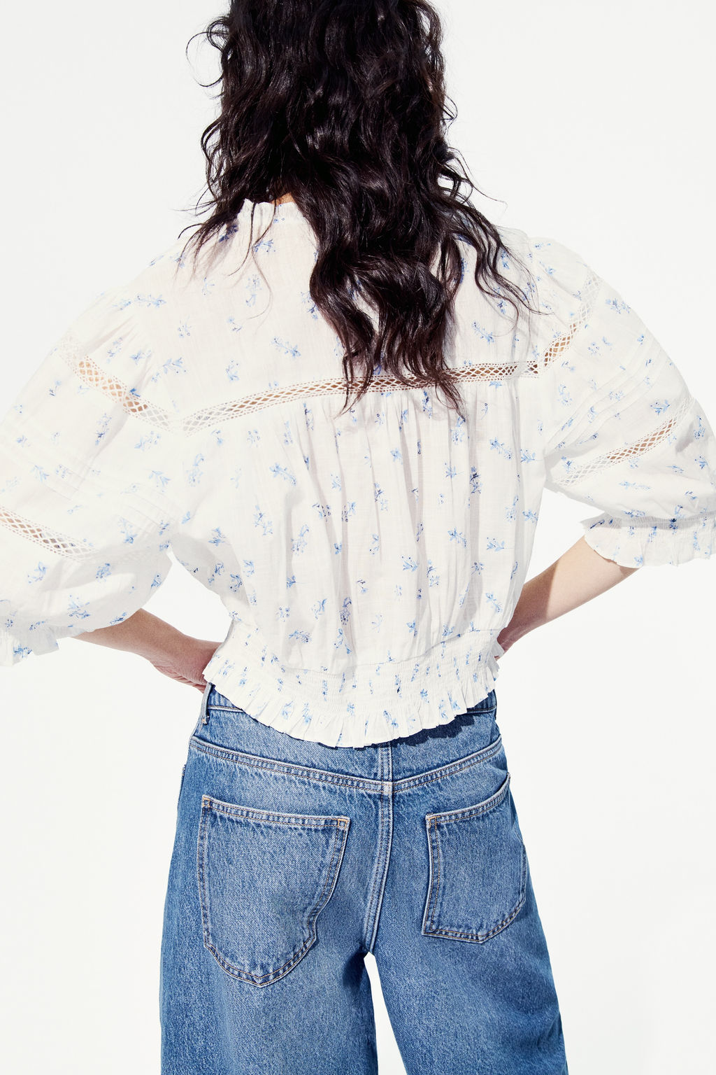 Blusa de algod?n con jaretas - H&m фото 6