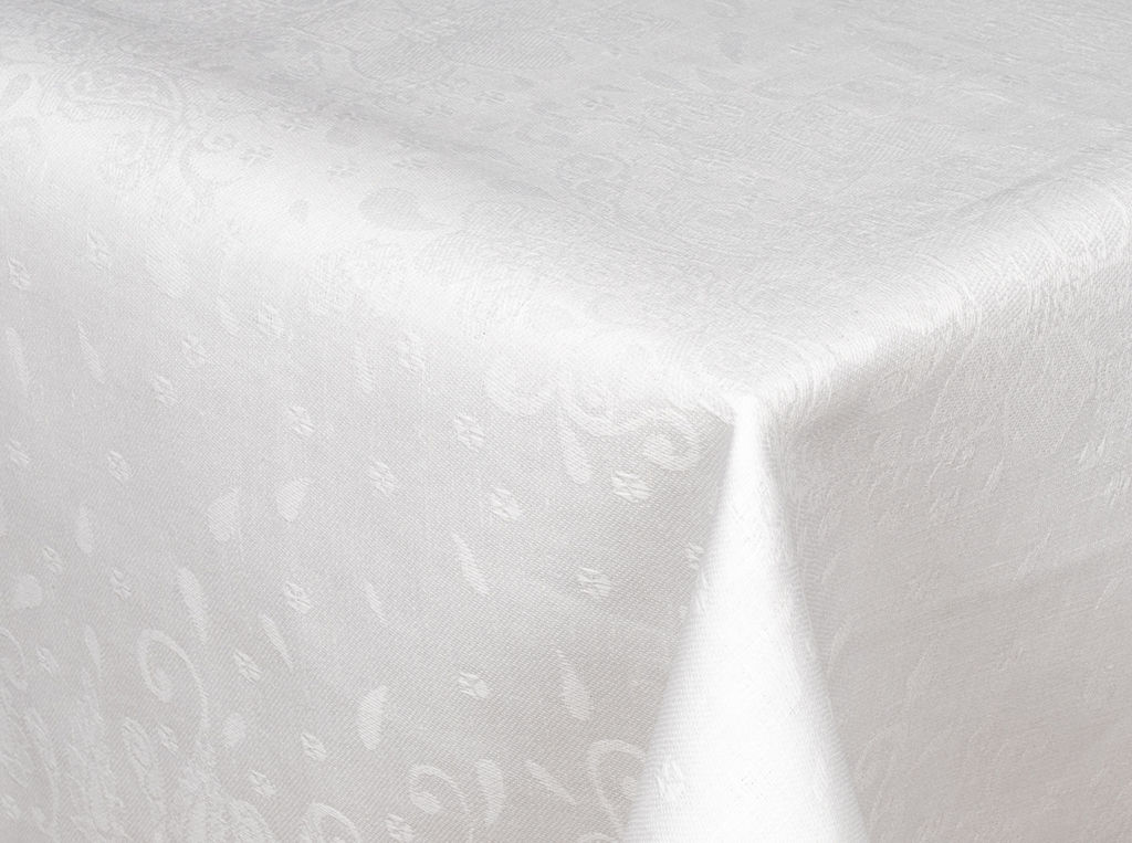 23С151-ШР/уп/ст 153*153 + 6 салф. 48*50 Комплект столовый "Катюша-2" цв. 0 рис. 91 Белый