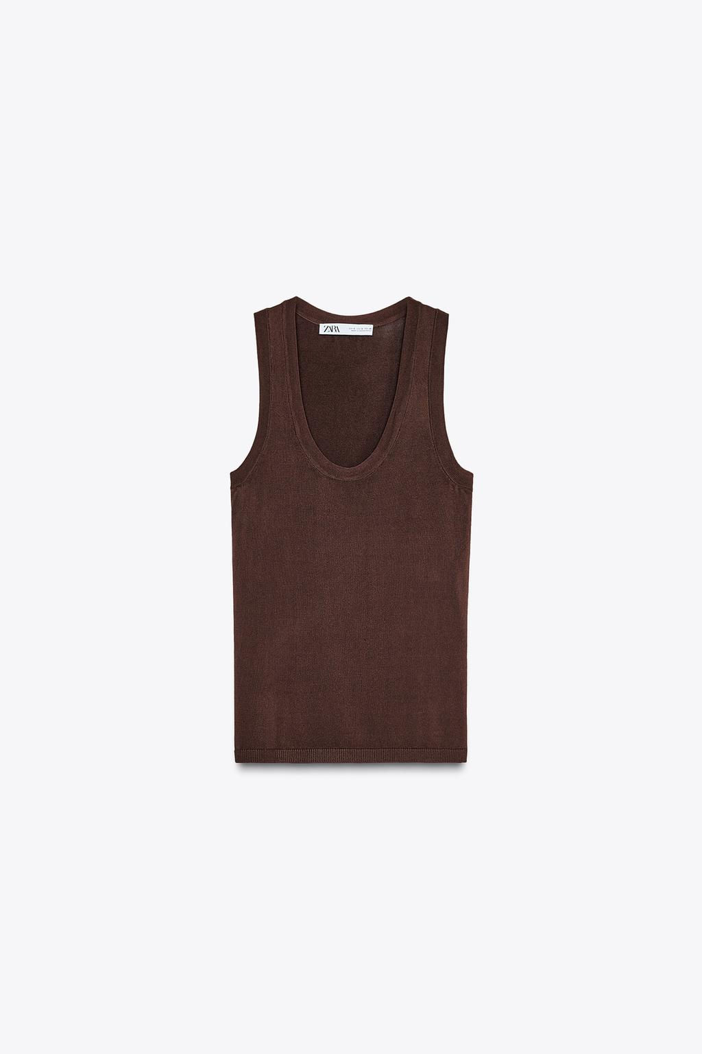 BASIC PLAIN KNIT TOP - Zara фото 12