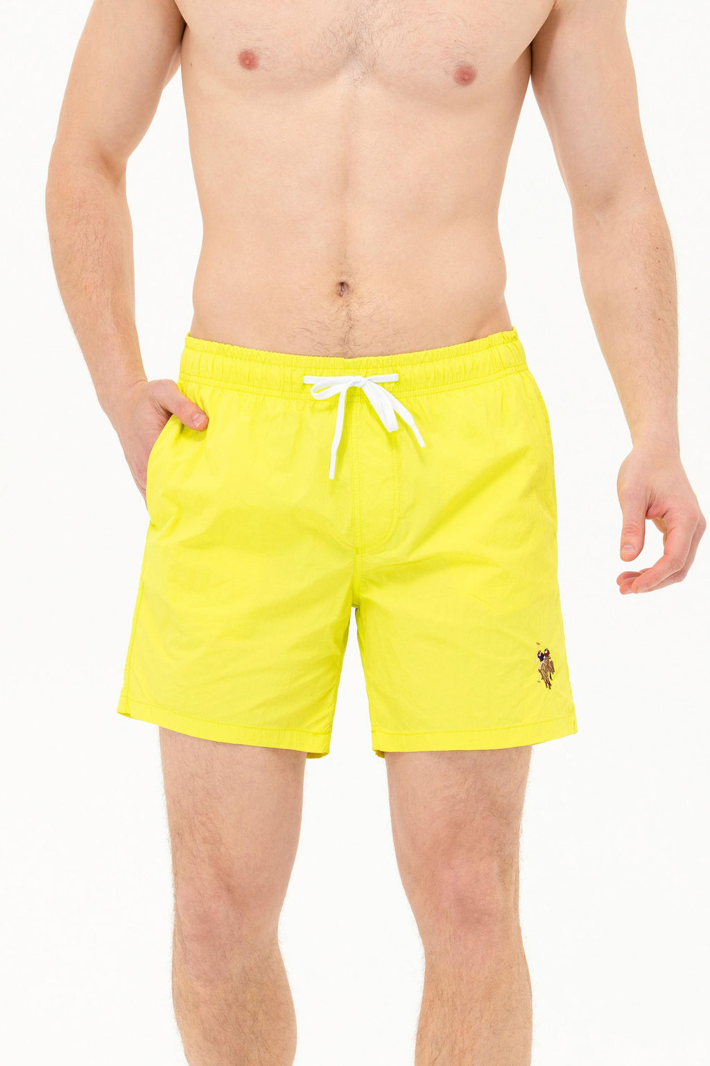 Мужские неоново-желтые морские шорты - U.s. polo assn фото 2