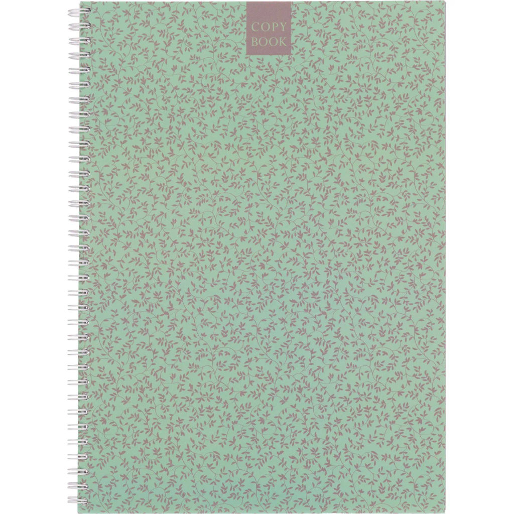 Бизнес-тетрадь А4,96л,точка,греб,обл.глянц.лам. Attache Fleur Мята